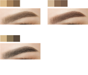 EX-4 Light Brown For yellowish and light brown hair. A versatile and natural light brown  EX-5 Brown For dark brown to black hair. A brown shade that is subtly sharp EX-7 Olive Gray For ash brown to black hair. A stylish and effortless-looking olive gray shade  Finished image