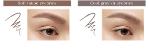 Soft taupe eyebrow 05 Fluffy Pink Brown Cool grayish eyebrow 06 Sleepy Greige