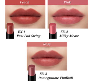 Peach Pink EX-1 Paw Pad Swing EX-2 Milky Meow Rose EX-3 Pomegranate Fluffball