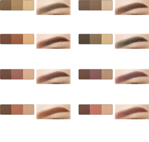 EX-4 亮棕系 EX-5 棕色系 EX-6 紅棕系 EX-7 橄欖灰系 EX-8 粉棕系 EX-9 紫棕系 EX-10 橘棕系 EX-11 粉杏系 妝效示意圖