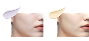 修飾泛黃，  打造透亮肌膚印象 冷調薰衣草 修飾膚色不均 打造均勻透亮的肌膚印象 雪耀明黃