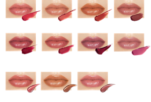 02 甜潤果紅 03 暖陽奶茶 04 南瓜烈酒 05 乾燥無花果 06 深夜邂逅 07 荊棘玫瑰 12 誓言紅寶石 13 微醺裸玫 紅棕色系 15 綿雲33000呎 柔棕色系 16 100億公頃的沙境 玫瑰紅色系 17 神秘玫瑰園 妝效示意圖