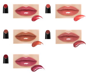 鮮果紅色系 G01 後天的水窪 妝效示意圖 糖果粉紅系 G02 粉月之露 妝效示意圖 磚紅棕色系 G03 99.9℃ 妝效示意圖 裸紅系 G04 蜘蛛百合調香師 玫瑰粉系 妝效示意圖 G05 粉紅知更鳥之泉 妝效示意圖