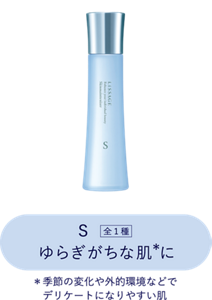 S 全1種 ゆらぎがちな肌*に ＊季節の変化や外的環境などでデリケートになりやすい肌