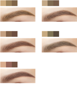 EX-4 ライトブラウン系 黄みのある明るい茶系の髪色に。合わせやすい自然なライトブラウン EX-5 ブラウン系 濃いめのブラウン～黒い髪色に。ほんのり引き締めブラウン EX-6 レッドブラウン 赤みブラウン～暗めブラウンの髪色に。エッジのきいたモードなレッドブラウン EX-7 オリーブグレー アッシュ系ブラウン～黒い髪色に。スタイリッシュな抜け感オリーブグレー EX-8 ブラウンピンク系 赤みブラウンの髪色や黒髪にもおすすめ 抜け感ブラウンピンク 仕上がりイメージ