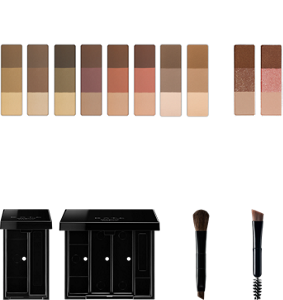 一部店舗限定 選べるレフィル全10種 既存色 ラメ入り 選べるケース全2種 単色用 多色用 選べるブラシ全2種 ノーズシャドウブラシつき スクリューブラシつき