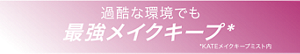 過酷な環境でも最強メイクキープ **KATEメイクキープミスト内