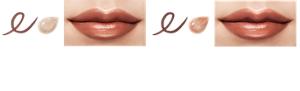 EX-1 ミディアムカラー系 仕上がりイメージ リップモンスター（05） ＋ リップシェイプメイカー（EX-1） EX-2 ダークカラー系 仕上がりイメージ リップモンスター（05） ＋ リップシェイプメイカー（EX-2）