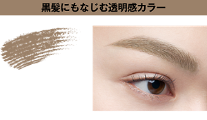 黒髪にもなじむ透明感カラー BR-6 オリーブブラウン 仕上がりイメージ