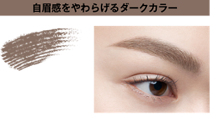 自眉感をやわらげるダークカラー BR-7 ダークグレージュ 仕上がりイメージ