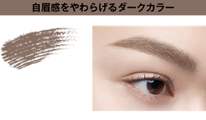 自眉感をやわらげるダークカラー BR-7 ダークグレージュ 仕上がりイメージ