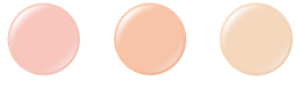 01 フェアピンク 02 フレッシュアプリコット 05 フレンチアイボリー