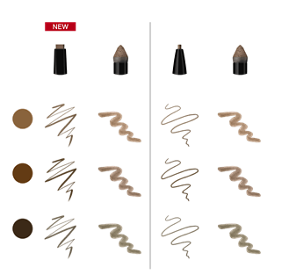 スクエア 眉尻まで自在に描けるスクエア芯ペンシル×自然にぼかせるパウダーチップ スリム 繊細に描ける細芯ペンシル×自然にぼかせるパウダーチップ BR-1 明るい茶色 BR-3 自然な茶色 BR-5 アッシュブラウン