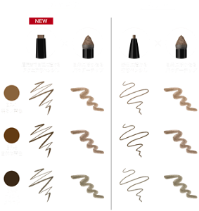 スクエア 眉尻まで自在に描けるスクエア芯ペンシル×自然にぼかせるパウダーチップ スリム 繊細に描ける細芯ペンシル×自然にぼかせるパウダーチップ BR-1 明るい茶色 BR-3 自然な茶色 BR-5 アッシュブラウン