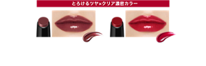 とろけるツヤ×クリア濃密カラー EX-1 哀愁の亡霊 EX-2 悪魔の快楽 ○25年8月発売のカラーの再発売になります。 ※仕上がりイメージ