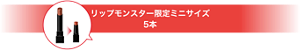 リップモンスター限定ミニサイズ 5本 リップモンスターの約1/3サイズ！