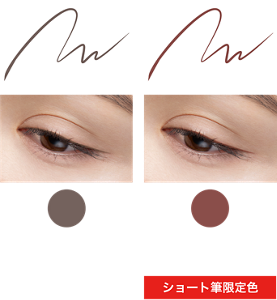 GY-1 ダークグレージュ BR-6 ダークブラウン ショート筆限定色