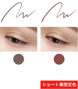 GY-1 ダークグレージュ BR-6 ダークブラウン ショート筆限定色