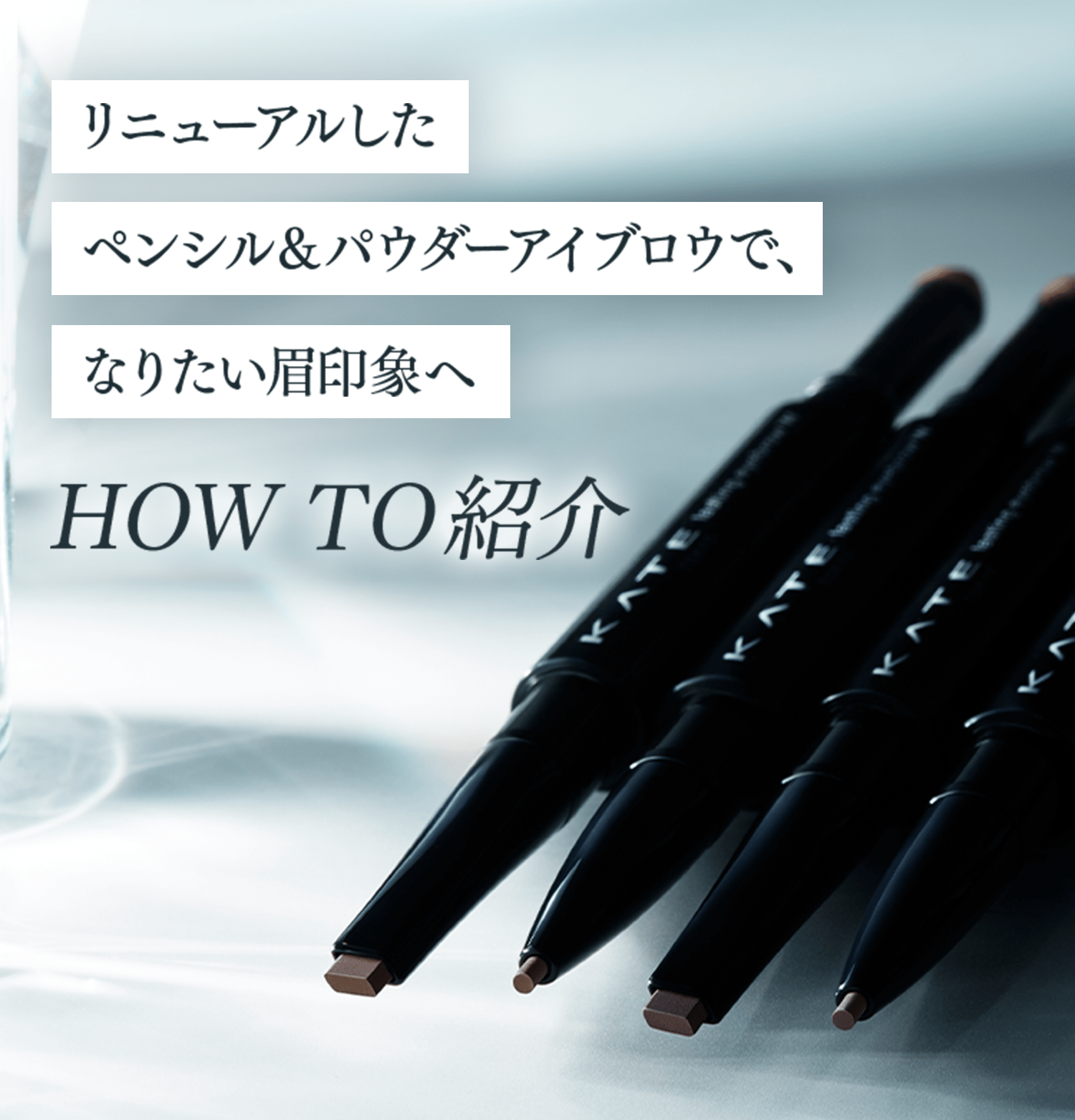 Kate ペンシル パウダーアイブロウでなりたい眉印象へ Howto紹介 Top