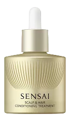 Scalp and Hair Conditioning Treatment in einer goldenen Glasflasche mit Schraubverschluss und Tropfspitze