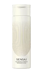 Volumising Shampoo in einer hellbeigen Flasche mit goldenen Akzenten und Klappverschluss  