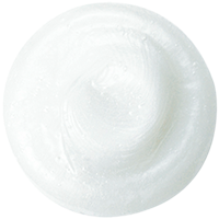 Dollop of white creamy soap with a smooth swirl