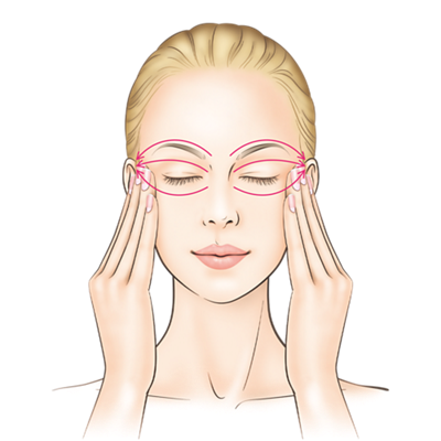 iIllustrazione del passaggio 1 dell'applicazione della Melty Rich Eye Cream