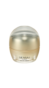 Ultimate The Eye Cream : ein goldfarbener Glastiegel mit dezenten Rillen und einem goldfarbenem Schraubdeckel