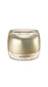 Ultimate The Mask : ein goldfarbener Glastiegel mit goldfarbenem Schraubdeckel