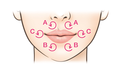 applicazione della fase 3 del Total Lip Treatment