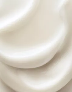 Nahaufnahme einer weißen Creme-Textur