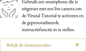 Gebruik een smartphone die is uitgerust met een live camera om de Virutal Tutorial te activeren en de gepersonaliseerde instructiefunctie in te stellen.