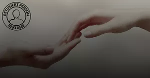 To hender som forsiktig berører hverandre i fingertuppene.