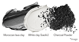 Moroccan lava clay White clay (kaolin)  Charcoal Powder *Image
