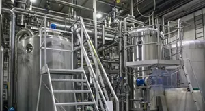 発酵工程における菌体残渣の処理・再資源化をイメージした製造設備