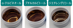 溶媒ごとの分散状態