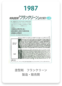 1989年 塗型剤　フランクリーン 製造・販売開始