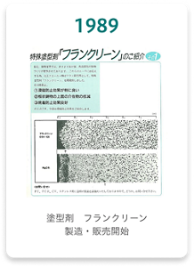 1989年 塗型剤　フランクリーン 製造・販売開始
