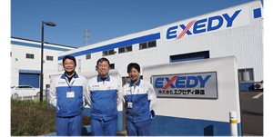 EXEDY Casting Corporation, President Manji Imaru (middle), Director Hiroki Honjo (right) and Plant Manager Gen Kinugawa (left)
