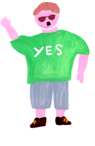 イラスト：ポイントを説明するキャラクター