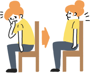 姿勢を意識しているイメージ