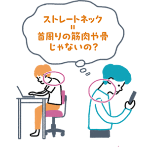 ストレートネック＝首周りの筋肉や骨じゃないの？