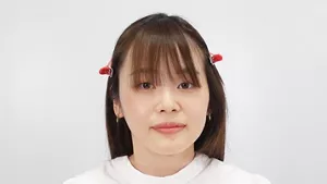 毛先を整えて軽くした前髪の仕上がりの画像
