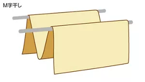 M字干しのイラスト