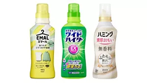 写真：エマール、ワイドハイターEXパワー、ハミング無香料