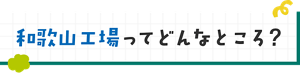 和歌山工場ってどんなところ？