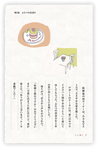 結婚後の初ディナーは、小さなビストロで、ささやかな宴を催した。　デザートのケーキには、妻へのサプライズで「5周年おめでとう」と書いて出してもらった。ふたつの記念日を5年の思い出とともにお祝いした。　帰りがけ、店主から声をかけられた。「結婚5周年ですか？おめでとうございます」言葉に詰まった私に代わって、妻が答えた。「ありがとうございます。ケーキ素敵でした！」