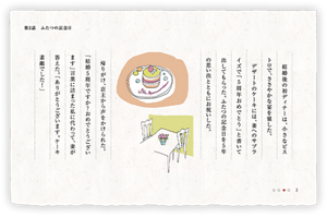 結婚後の初ディナーは、小さなビストロで、ささやかな宴を催した。　デザートのケーキには、妻へのサプライズで「5周年おめでとう」と書いて出してもらった。ふたつの記念日を5年の思い出とともにお祝いした。　帰りがけ、店主から声をかけられた。「結婚5周年ですか？おめでとうございます」言葉に詰まった私に代わって、妻が答えた。「ありがとうございます。ケーキ素敵でした！」