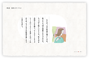 なんだ。父の時間の過ごし方は、私よりよっぽど洒落てるじゃないか。ちょっぴり悔しいような。私も父を真似て目を閉じ、ウイスキーとチョコレートのハーモニーを楽しんだ。これからは、もっと父との時間を楽しもうと思いながら。