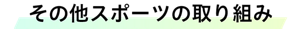 その他スポーツの取り組み